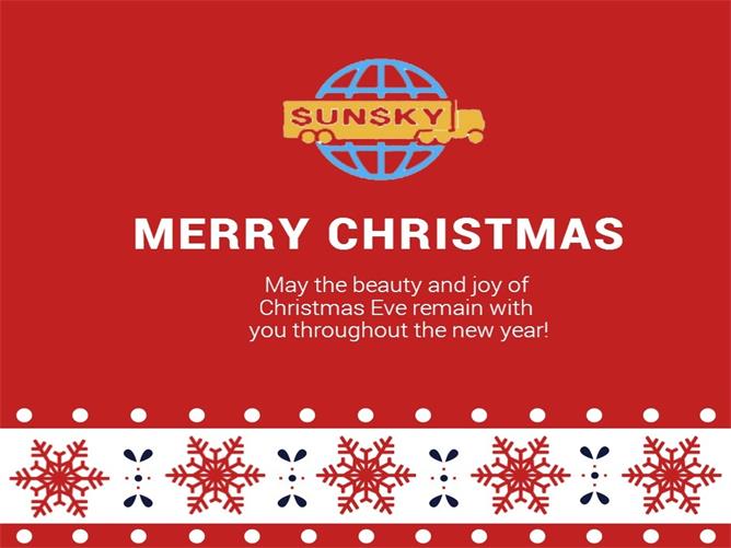 веселое рождество! наилучшие пожелания всем друзьям из sunsky trailer, china
